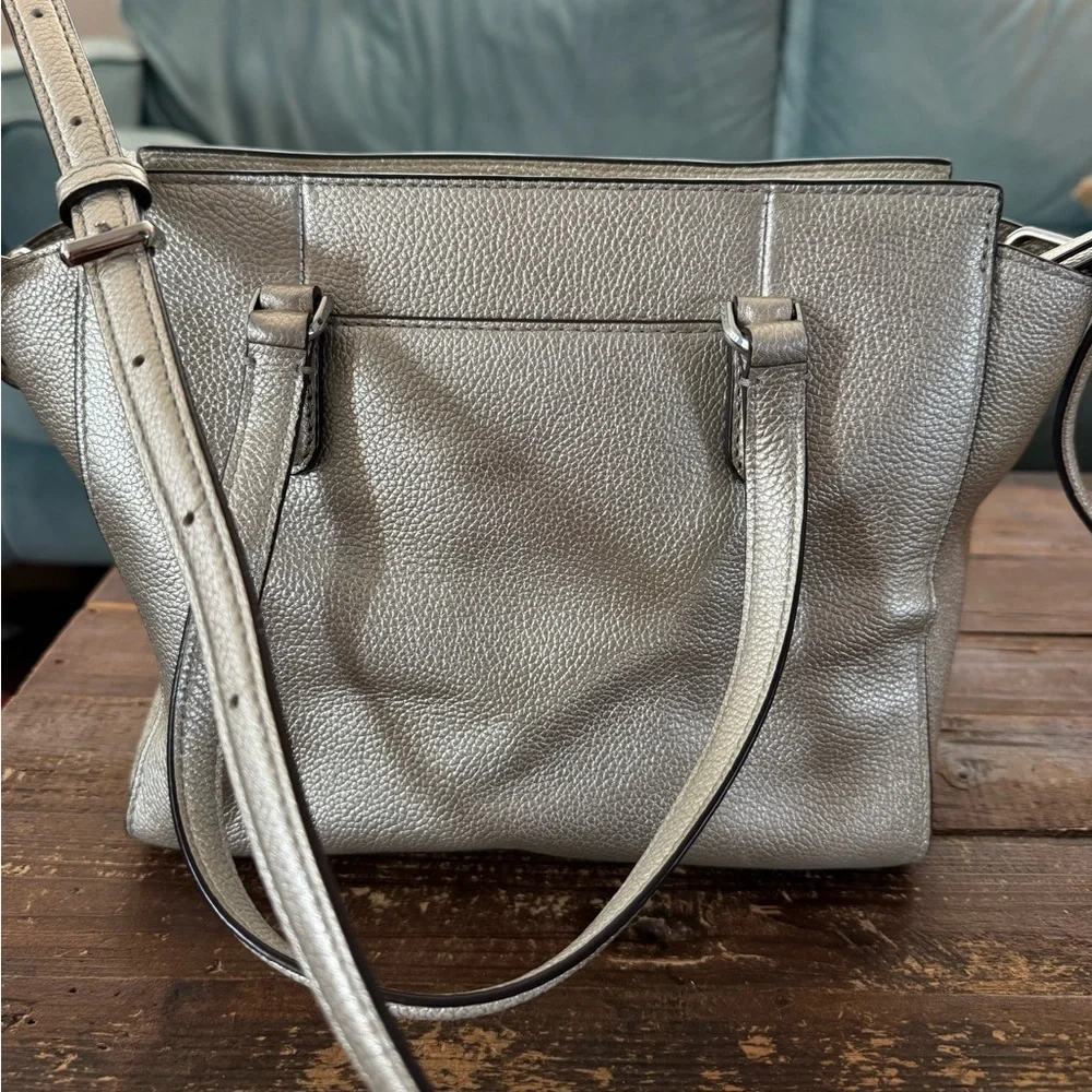 Kate Spade Metallic Jackson Leather Medium Satchel Crossbody Bag AND Wallet